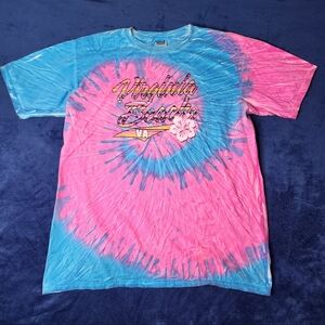 Anvil Tie-Dye Short Sleeve Tee Pink and Turquoise Virginia Beach